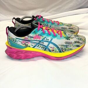 Asics Trainers Womens US 11.5 EU 44 Novablast 2 Multi Paint Splash Running Shoes